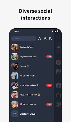 img/screenshots/1580059320-4.webp Fambase: Live & Group Chat screenshot 4