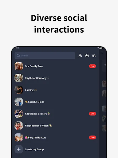 img/screenshots/1580059320-7.webp Fambase: Live & Group Chat screenshot 7