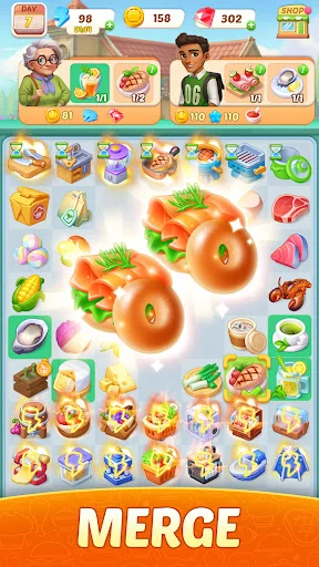 img/screenshots/6618142292-1.webp Flambé: Merge & Cook screenshot 1